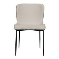 POLSTERSTUHL Neul Hellgra / Schwarz mit Bouclé-Bezug - Hellgrau/Schwarz, Textil/Metall (50/81/54.5cm) - Selsey