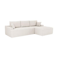 SOFA Coredo creme Cord - Creme, Textil (250/155cm) - Juskys
