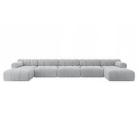 WOHNLANDSCHAFT modulares Sofa Tesso-U3 - 475x160x70 cm Grau Cord - Grau, Holzwerkstoff/Textil (475/70/160cm) - ALTDECOR