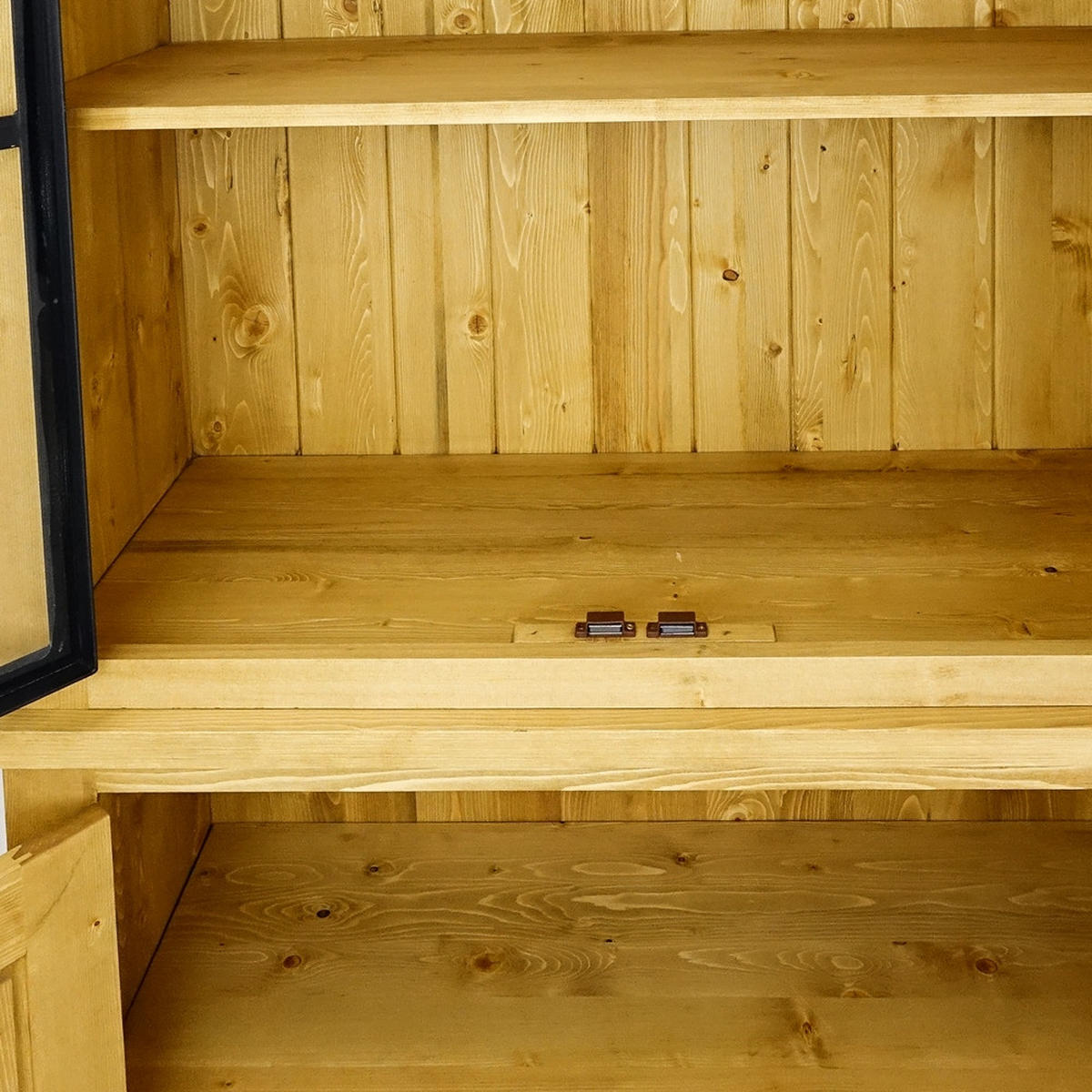VITRINE aus Massivholz Industrial - Honig, Holz (100/223/45cm) - Seart