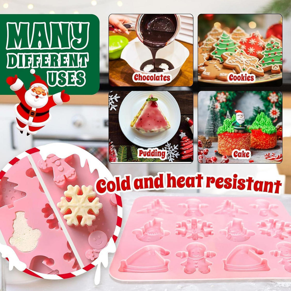 SILIKONFORM Weihnachten Rosa - Rosa, Kunststoff