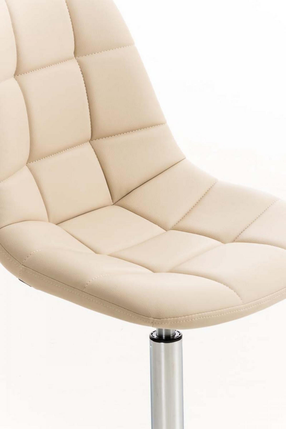 DREHSTUHL Lederlook creme - Creme, Textil/Metall (48/84/52cm) - CLP