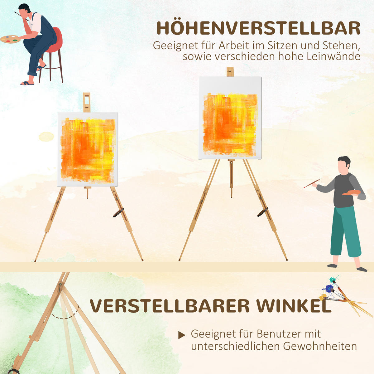 STAFFELEI Buchenholz Naturholz - Naturfarben, Holz - Vinsetto