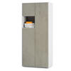 AKTENSCHRANK Amira T10 Beton Oxid 180/80/40 cm - Hellgrau, Holzwerkstoff (80/180/40cm) - SIMPLYFURN