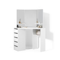 ECKSCHMINKTISCH Enna Weiß 110 cm - Weiß, Holzwerkstoff (110/141.5/54cm) - Livinity®