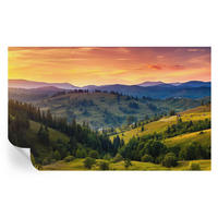 FOTOTAPETE 416x254 cm - Berglandschaft - Gelb, Textil (416/254cm) - Wallfluent