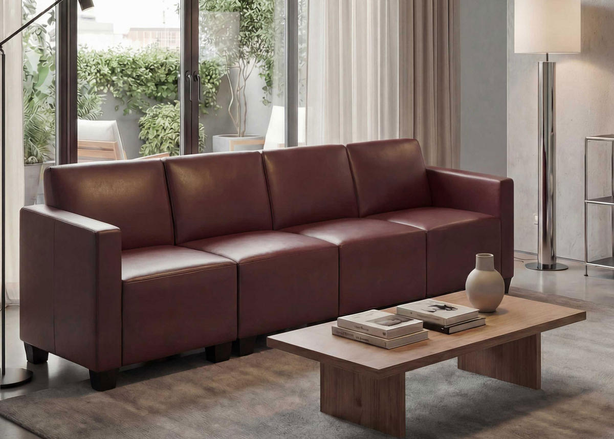 4-SITZER SOFA Rotbraun - Rotbraun, Textil (250/76/72cm) - MCW