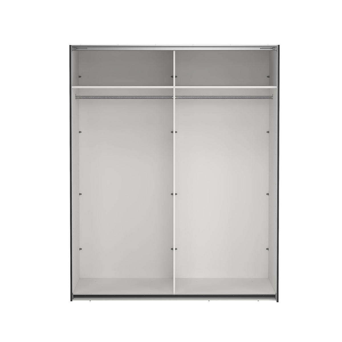 SCHIEBETÜRENSCHRANK, Como, Grau, Holzwerkstoff, 179 x 67 x 221 cm - Grau, Holzwerkstoff (179/221/67cm) - ebuy24