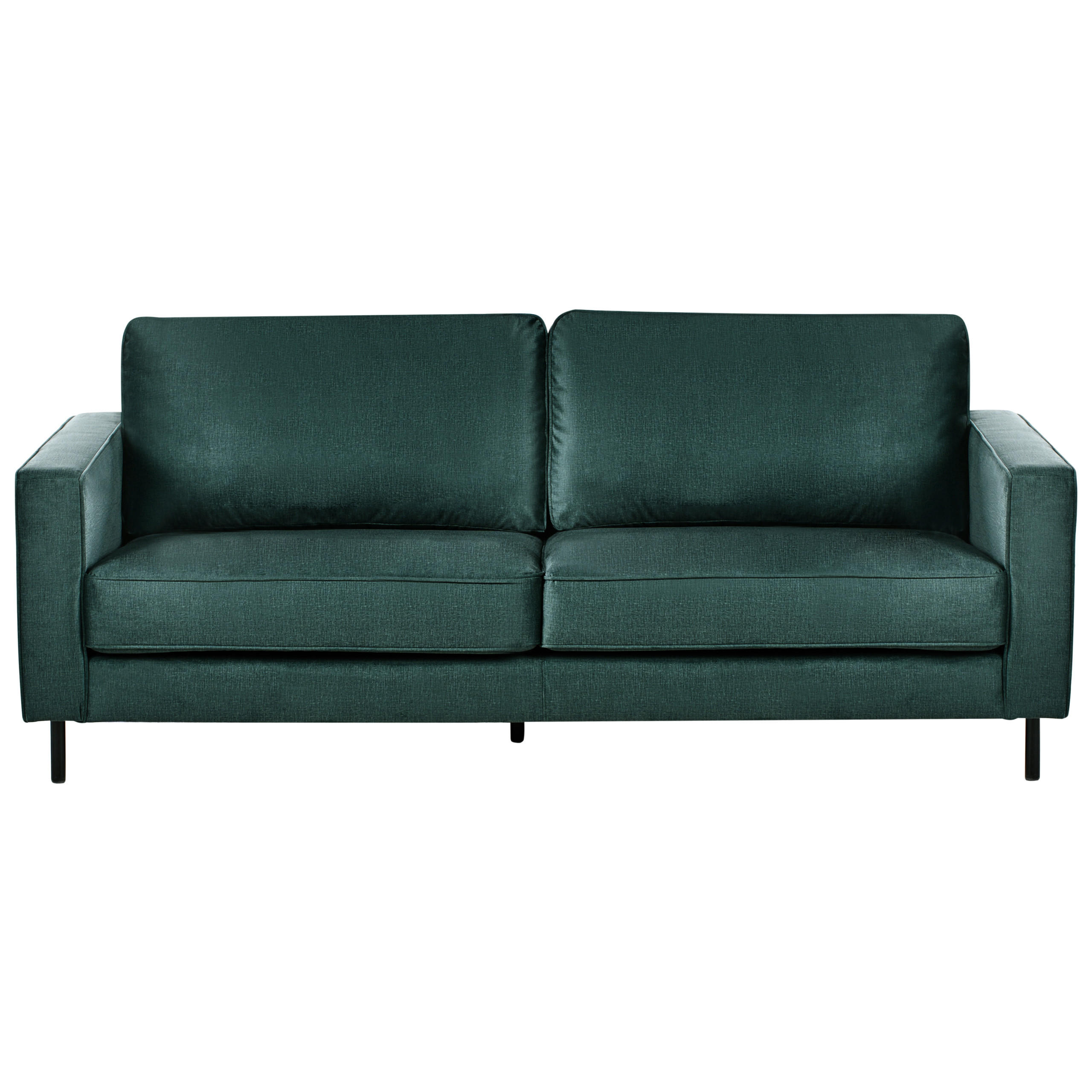 3-SITZER-SOFA Samtstoff Dunkelgrün Savalen - Schwarz/Grün, Textil (204/87/91cm) - Beliani
