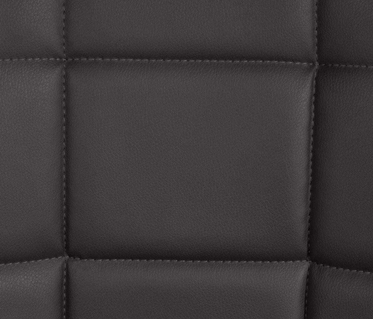 STUHL Lederlook braun - Schwarz/Braun, Textil/Metall (46/82/52cm) - CLP