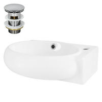 WASCHBECKEN - Weiß, Keramik (28/15/43cm) - ML-DESIGN