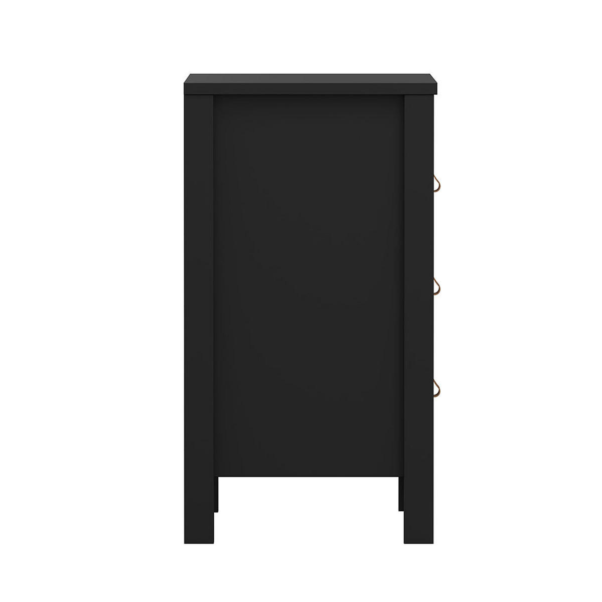 NACHTTISCH, Madrid, Schwarz, Holzwerkstoff, 44 x 39 x 71 cm - Schwarz, Holzwerkstoff (44/71/39cm) - ebuy24