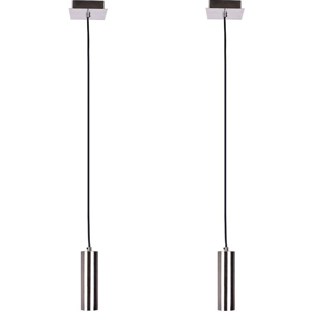 PENDELLEUCHTE LOFT Metall Silber 2x - Silberfarben, Metall (18/18/150cm) - Nowa