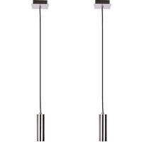 PENDELLEUCHTE LOFT Metall Silber 2x - Silberfarben, Metall (18/18/150cm) - Nowa