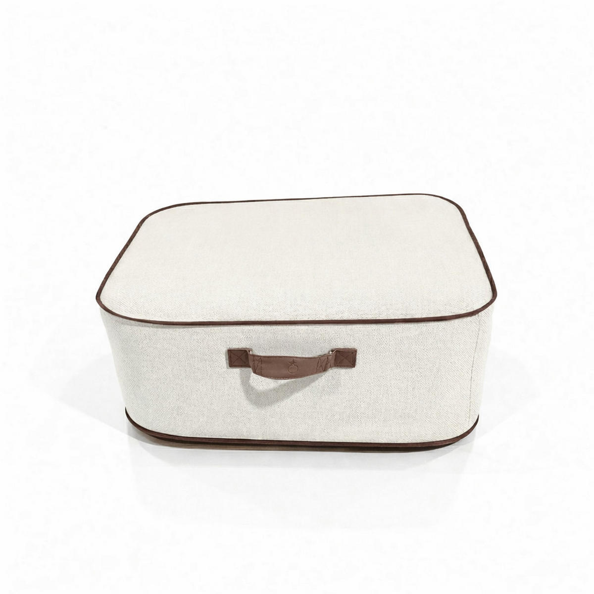 HOCKER NUMA Weiß - Creme/Weiß, Kunststoff/Textil (75/35/75cm) - Coco Lounge