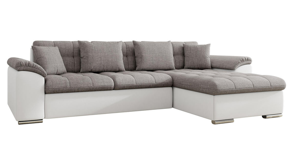 ECKSOFA Diana, Seite: Rechts - Weiß, Holz/Textil (280/160cm) - MIRJAN24