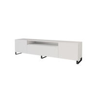 LOWBOARD ELIO-S 200x53x41 cm - Weiß - Schwarz/Weiß, Holzwerkstoff (200/53/41cm) - ALTDECOR