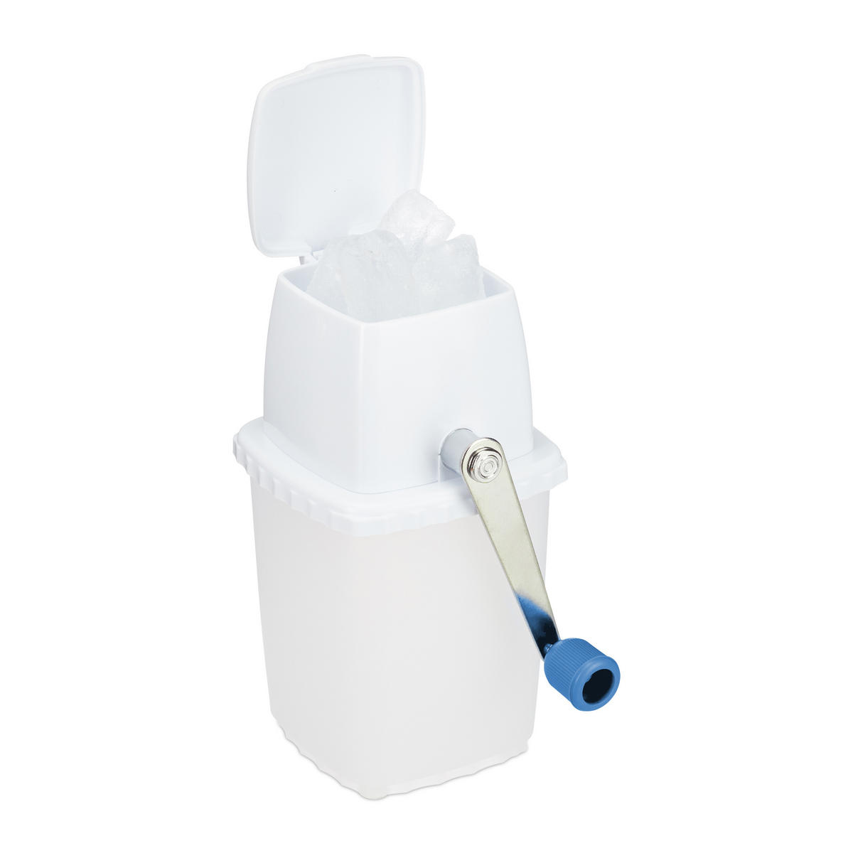 DRVIČ ľadu - biela, kov/plast (12.5/24/16cm) - Relaxdays