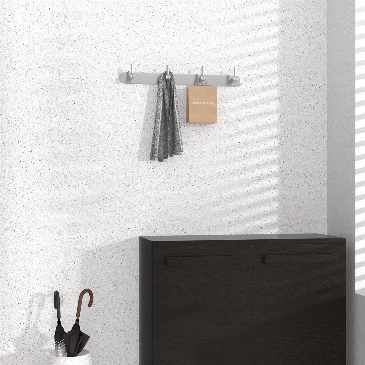 HAKENLEISTE 30/4.2/4.2 cm - Silberfarben, Metall (4.2/4.2/30cm) - Intirilife