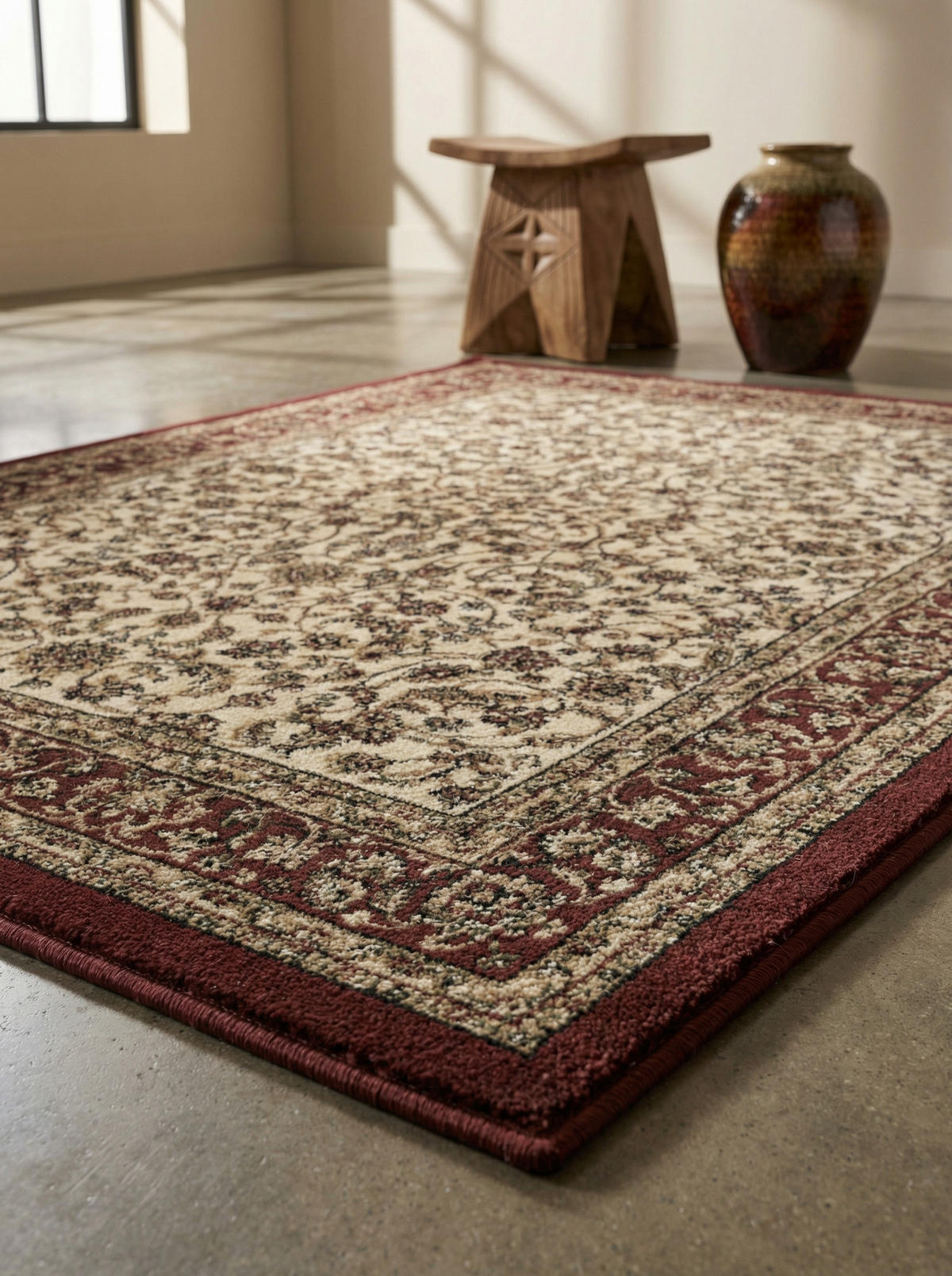 TEPPICH Kurzflor GEISLER in Creme, orientalisch, 240 x 340 cm - Beige, Textil (340/240cm) - KADIMA DESIGN