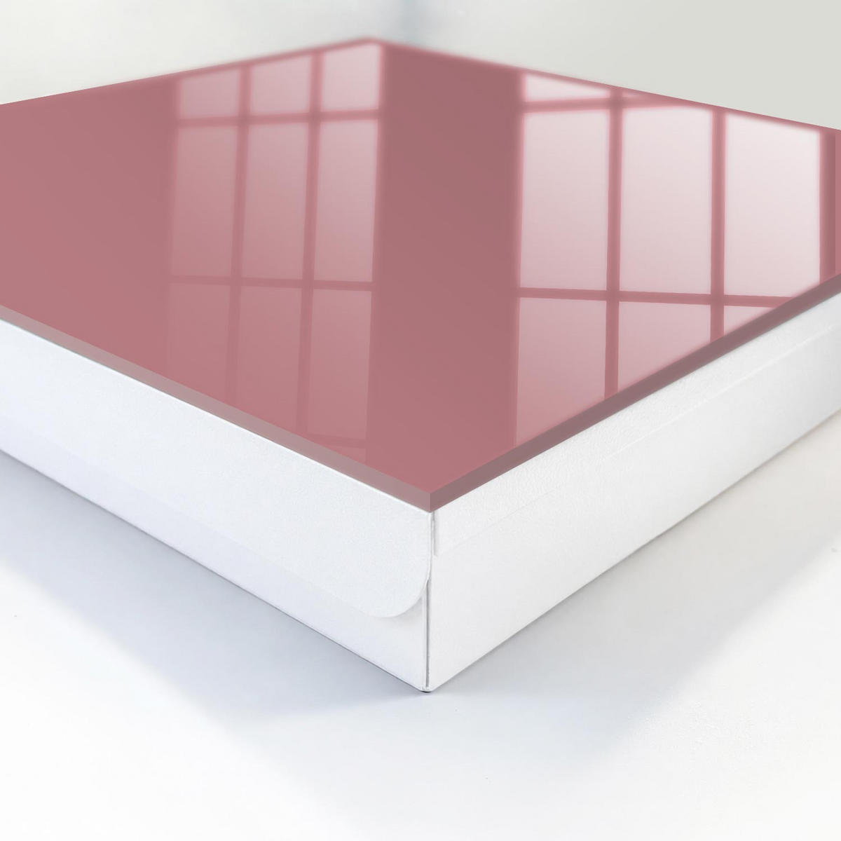 SCHLÜSSELBOX Weiß 30x30 cm – Türöffnung nach rechts - Altrosa - Pink, Metall (30/30/5cm) - TULUP