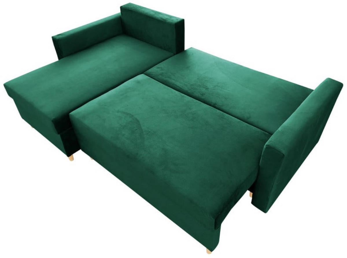 ECKSOFA Flaschengrün MON Mit Schlaffunktion - Grün, Textil (222/142cm) - Sepro Meble
