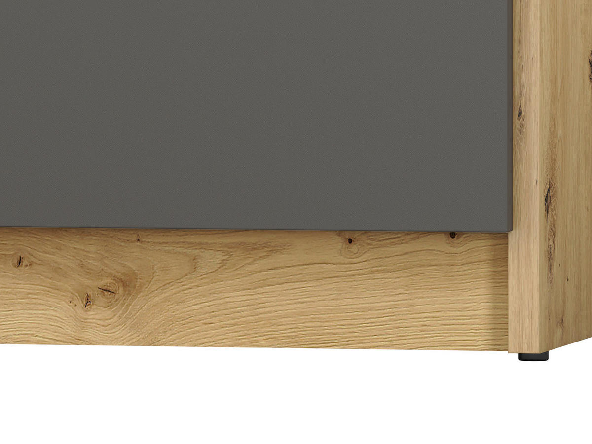 SCHREIBTISCH Fini Artisan Eiche / weiß / anthrazit 120 / 53 / 76cm - Anthrazit/Braun, Holz/Holzwerkstoff (53/120/76cm) - Feldmann-Wohnen