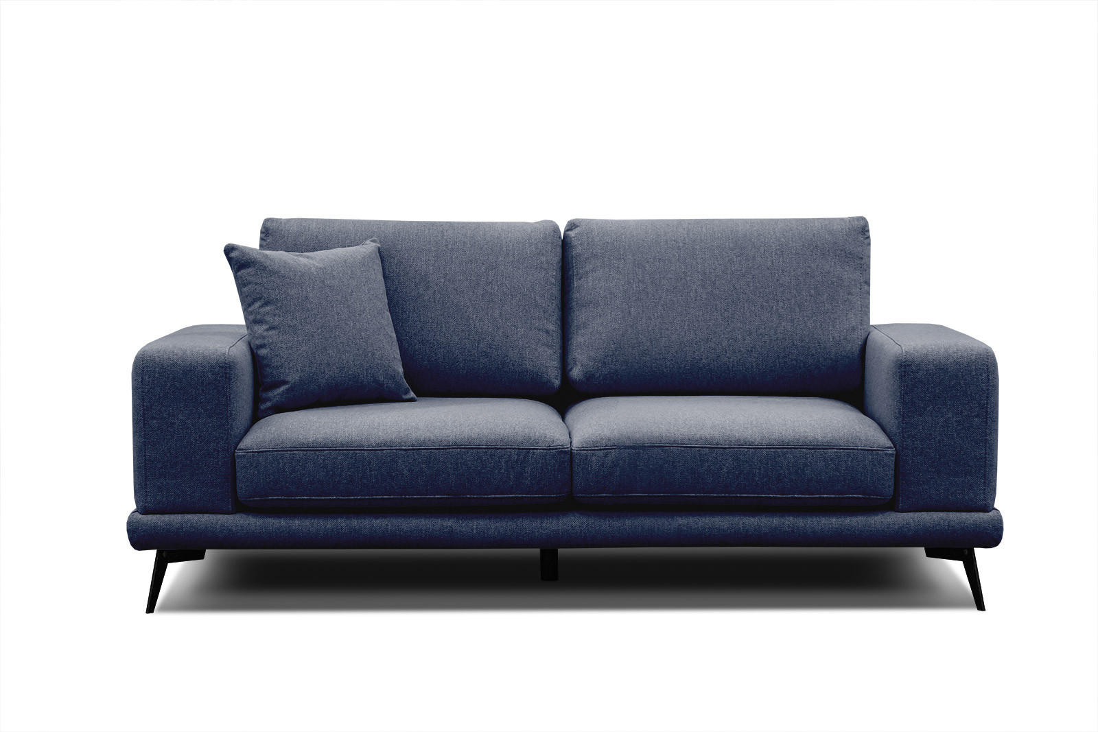 SOFA MEDIOLANE 2,5-Sitzer, dunkelblau - Dunkelblau, Holzwerkstoff/Textil (203/87/96cm) - Courtois Laville