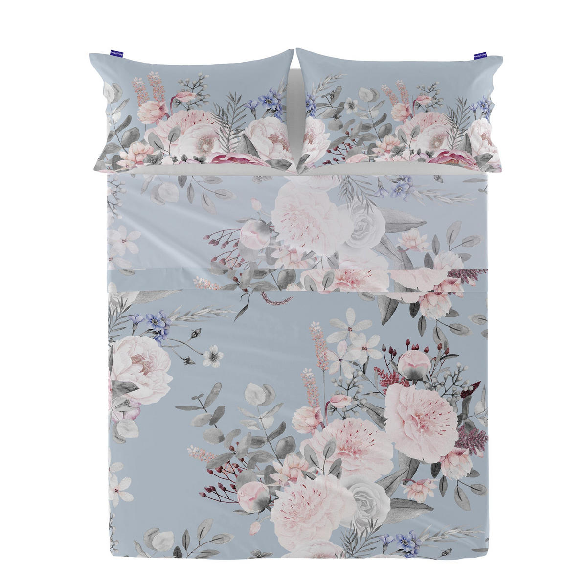 OBERBETTLAKEN soft bouquet 180x270 cm mehrfarbig - Multicolor, Textil (180/270cm) - Happy Friday