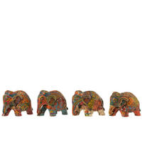 FIGUR DELHI- Holz - Multi - S - 4er Set - Multicolor, Holz (8/10/15cm) - J-Line