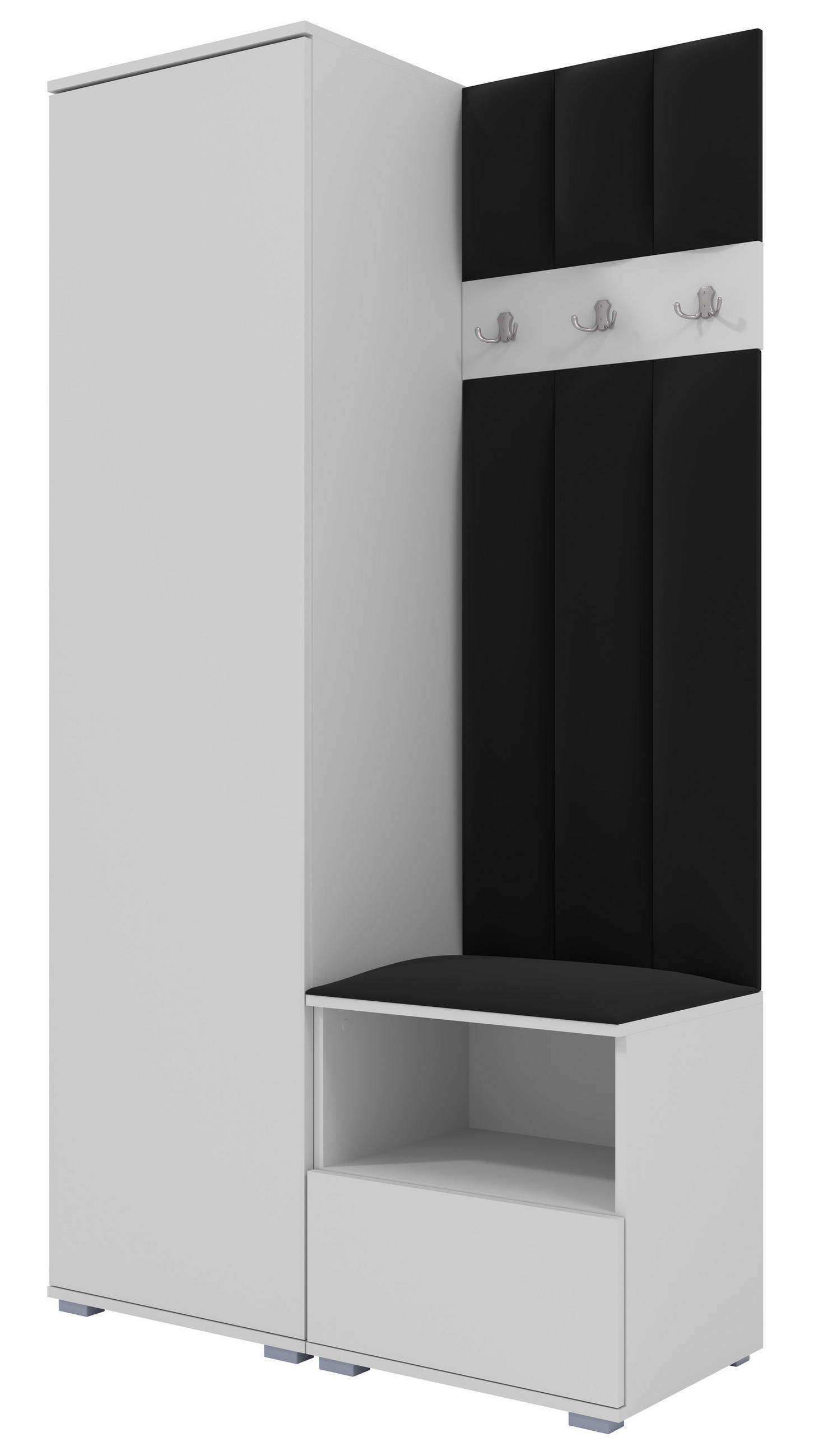 Ravio Gepolstert Weiß, Schwarz 100x187x40 cm