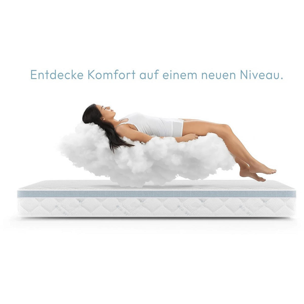 WENDEMATRATZE Mediro Care 21 cm,7-Zone, mit Visco-Schaum, H2/H3, 180x200 - Weiß, Textil (180/200cm) - Beautysofa