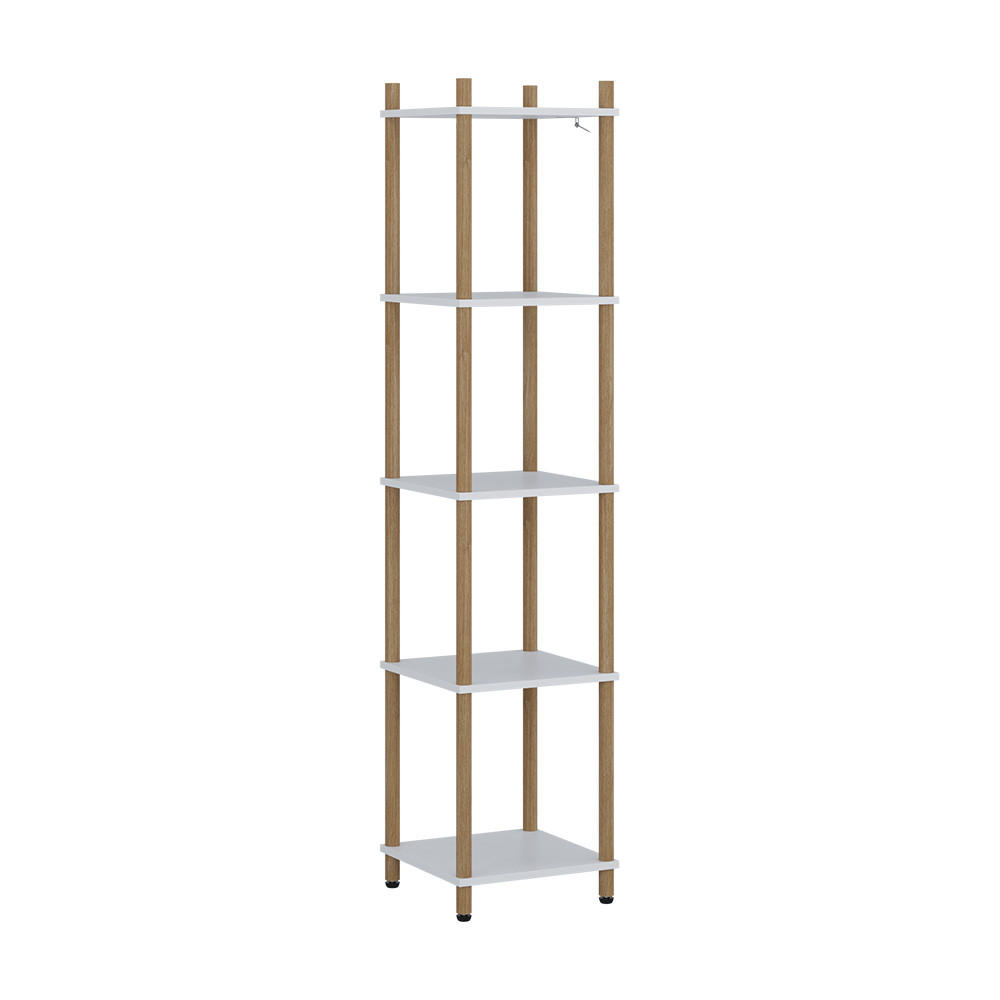 Vicco ROHOVÁ POLICE Bivio Bílá/borovice 30 x 133 cm 5 polic