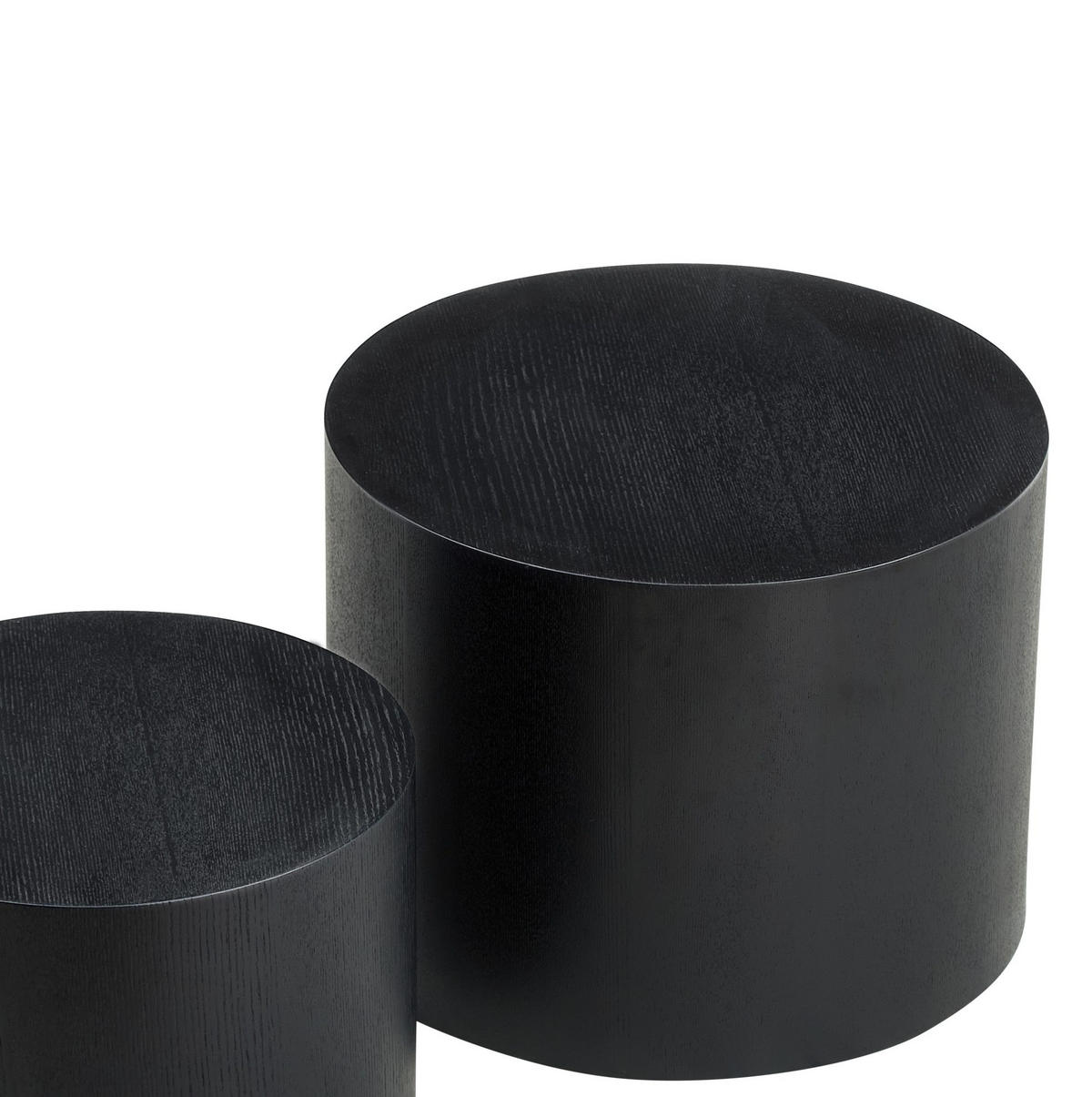 COUCHTISCH-SET 48/48/38 cm schwarz aus MDF platzsparend - Schwarz, Holzwerkstoff (48/48/38cm) - OKWISH