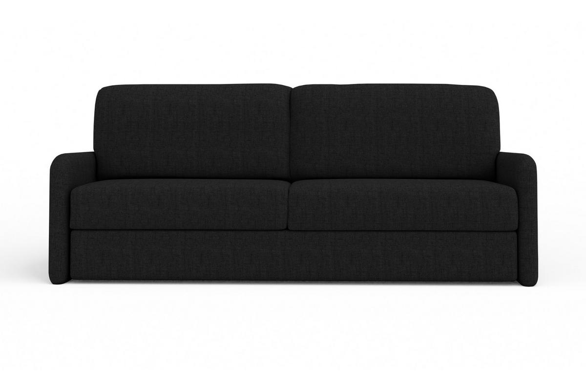 2-SITZER SOFA BIANCO 215 cm breit in Stoff Schwarz - Schwarz, Holzwerkstoff/Textil (215/90/92cm) - Deine Möbel 24