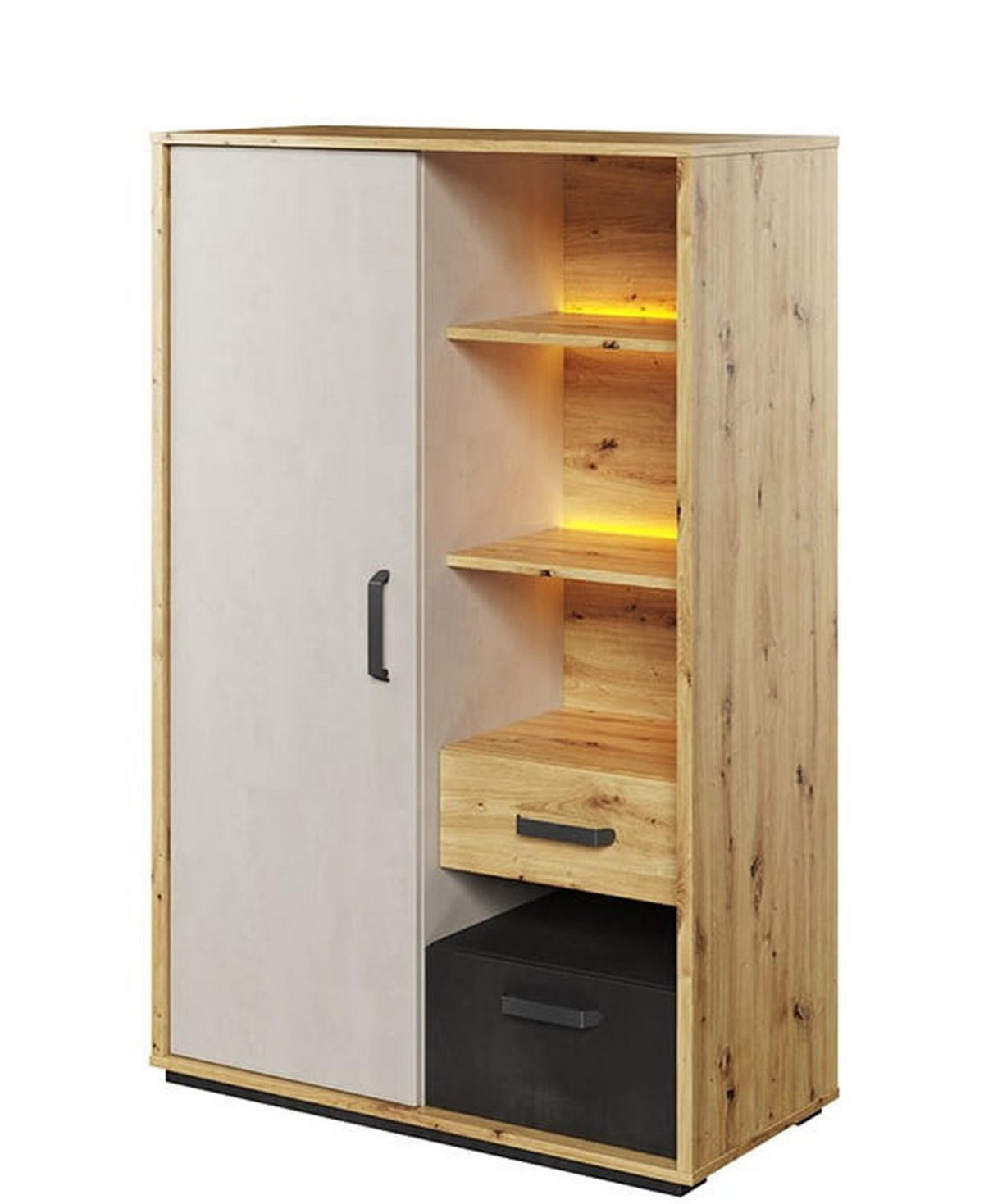 HIGHBOARD Qubic QB-05 - Eiche Artisan, Holzwerkstoff (90/138/42cm) - Meblini