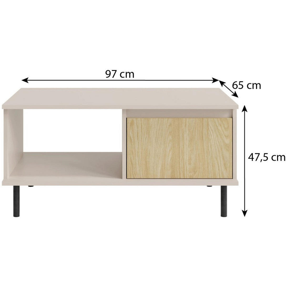 WOHNZIMMER Set – MALTA System – Beige - Beige, Holzwerkstoff (103.5/125.5/42cm) - hi-markt