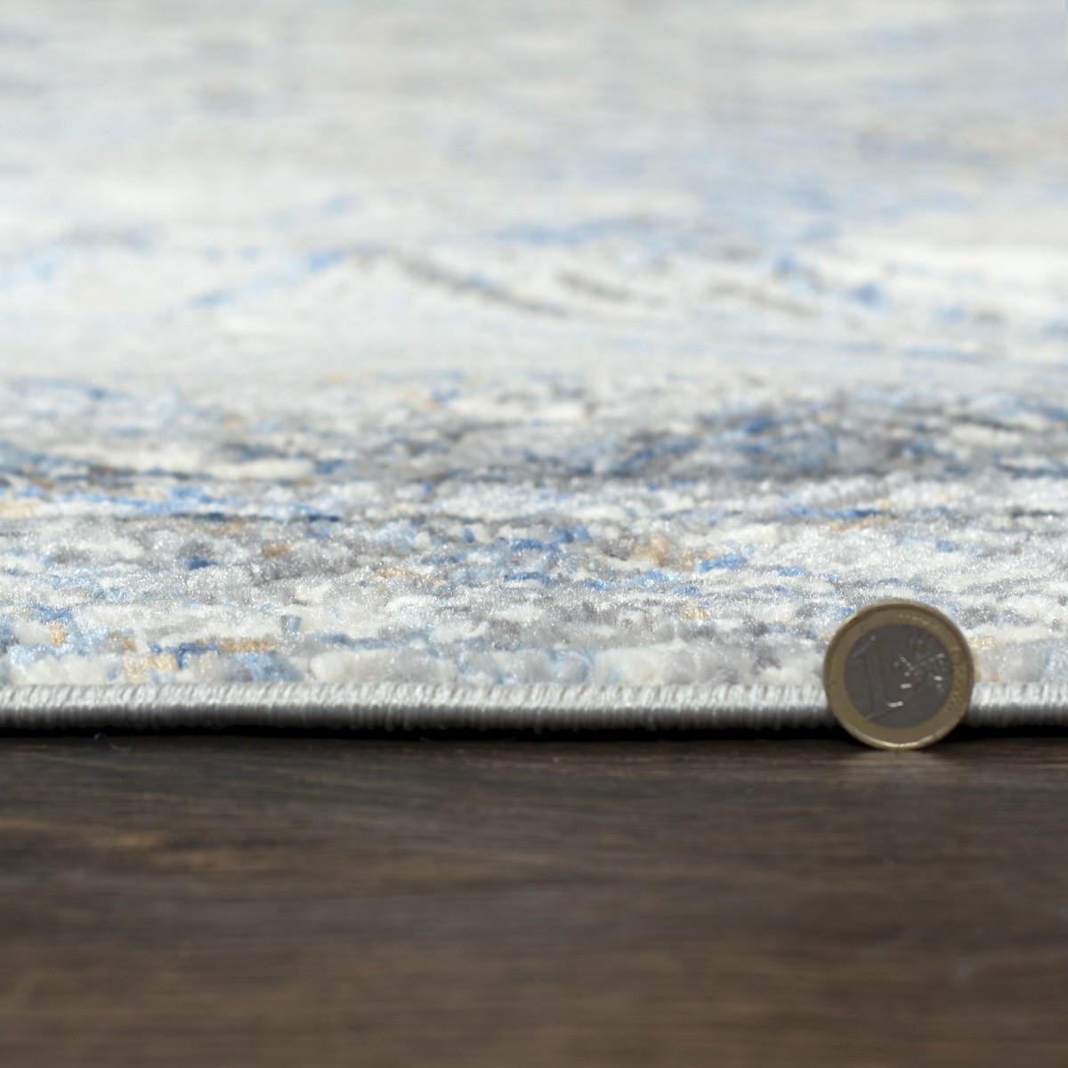 KOBEREC béžový krémový modrý - 240 x 330 cm - modrosivá, textil (240/330cm) - Mazovia