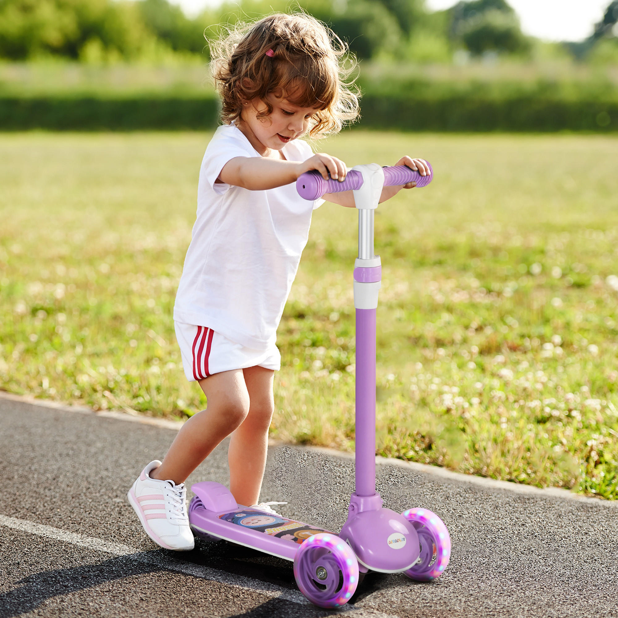 Thumbnail - Aiyaplay Kinderroller, Violett, Kunststoff, 29x76x52 cm, unisex, Outdoor Spielzeug, Kinderfahrzeuge