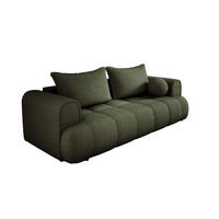 SOFA COCO SCHLAFSOFA mit Bettfunktion, Anthology Stoffbezug, 2-Sitzer, freistehend, Größe: 250x105x90 cm, Grün - Waldgrün, Holz/Textil (250/90/105cm) - DomoHome