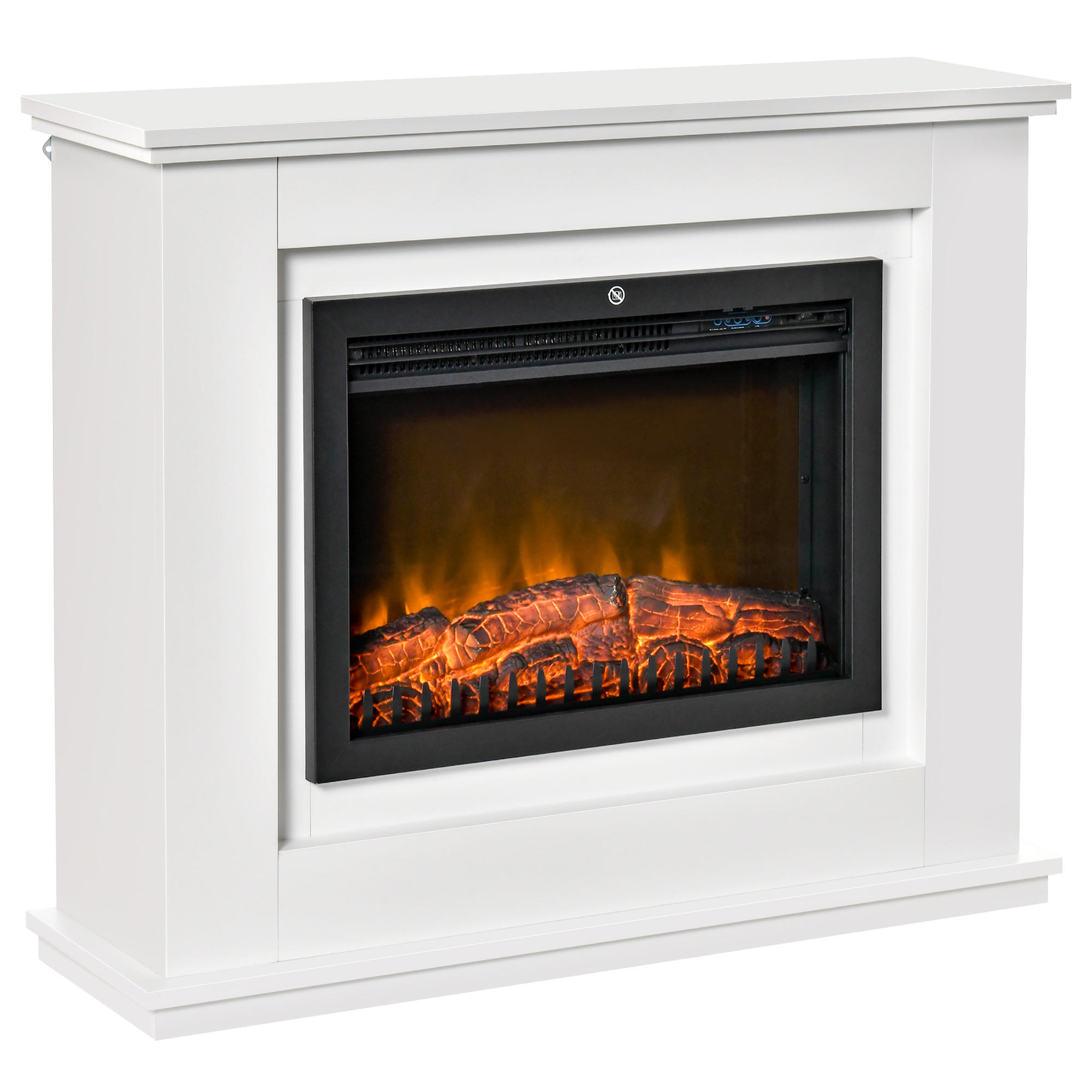 ELEKTROKAMIN DE-17015 Große Größe 2000 W LED-Flamme Weiß - Weiß, Holzwerkstoff (98/80/27.5cm) - ComfortXL