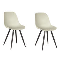 ESSZIMMERSTUHL Monza Beige 54/46/88 cm 2er-Set - Creme, Kunststoff (46/88/54cm) - LABEL51