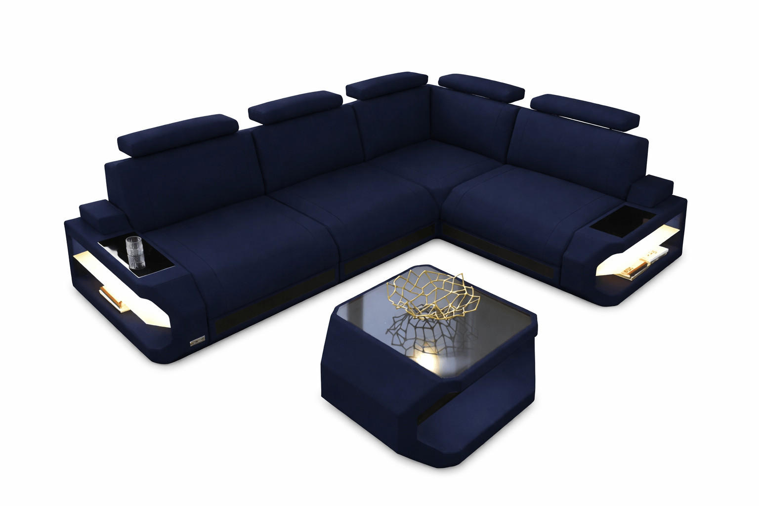 XXXLutz Ecksofa Dunkelblau 272x272 cm