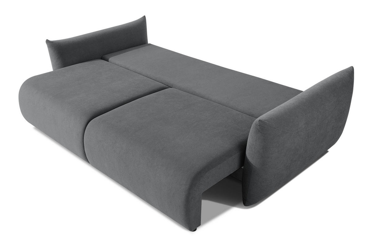 3-SITZER-SOFA LAVIS, Graphit - Dunkelgrau, Holz/Textil (242/87/111cm) - KONSIMO®