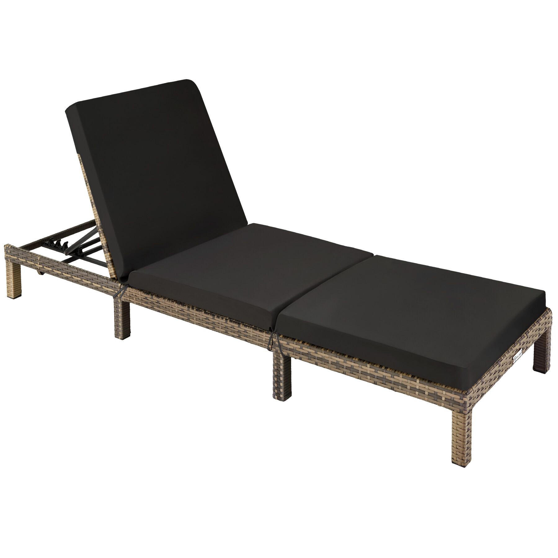 RATTAN-SONNENLIEGE Sofia,196 x 66 x 27 cm,natur - Naturfarben, Kunststoff (66/27/196cm) - tectake
