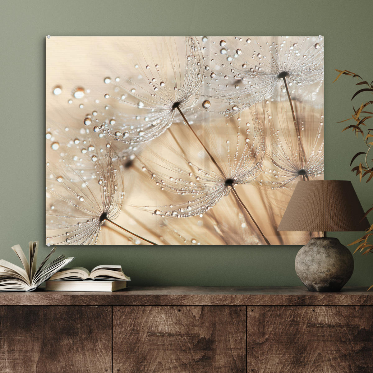 OBRAZ NA AKRYLOVOM SKLE Púpava - Abstraktné - Príroda - Béžová 80x60 cm - hnedá, sklo (80/60cm) - MuchoWow