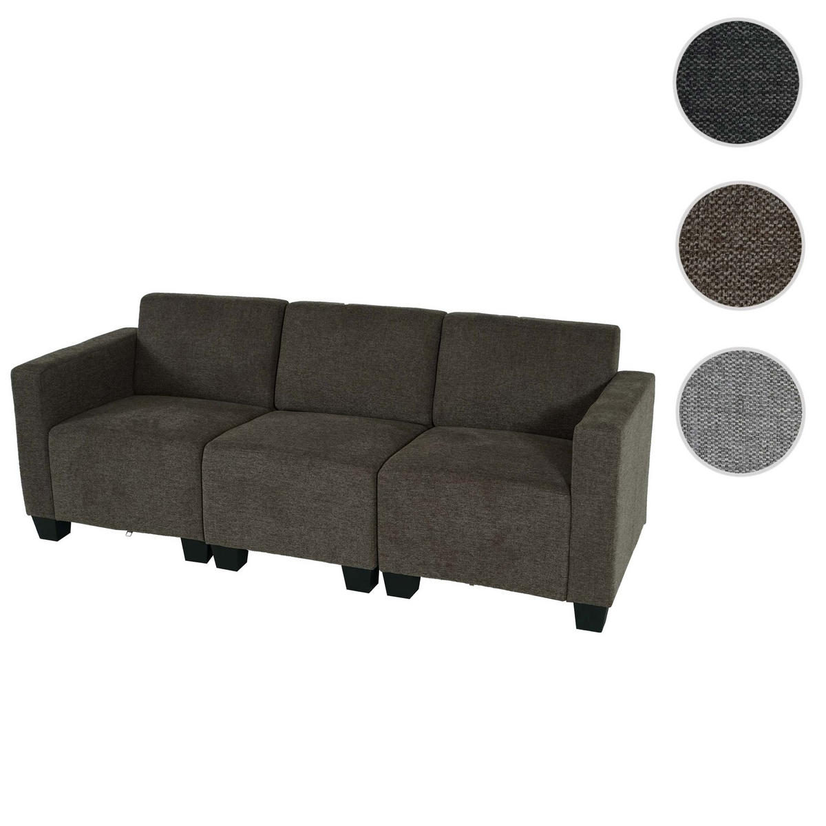 3-SITZER SOFA Braun - Braun, Textil (193/76/72cm) - MCW