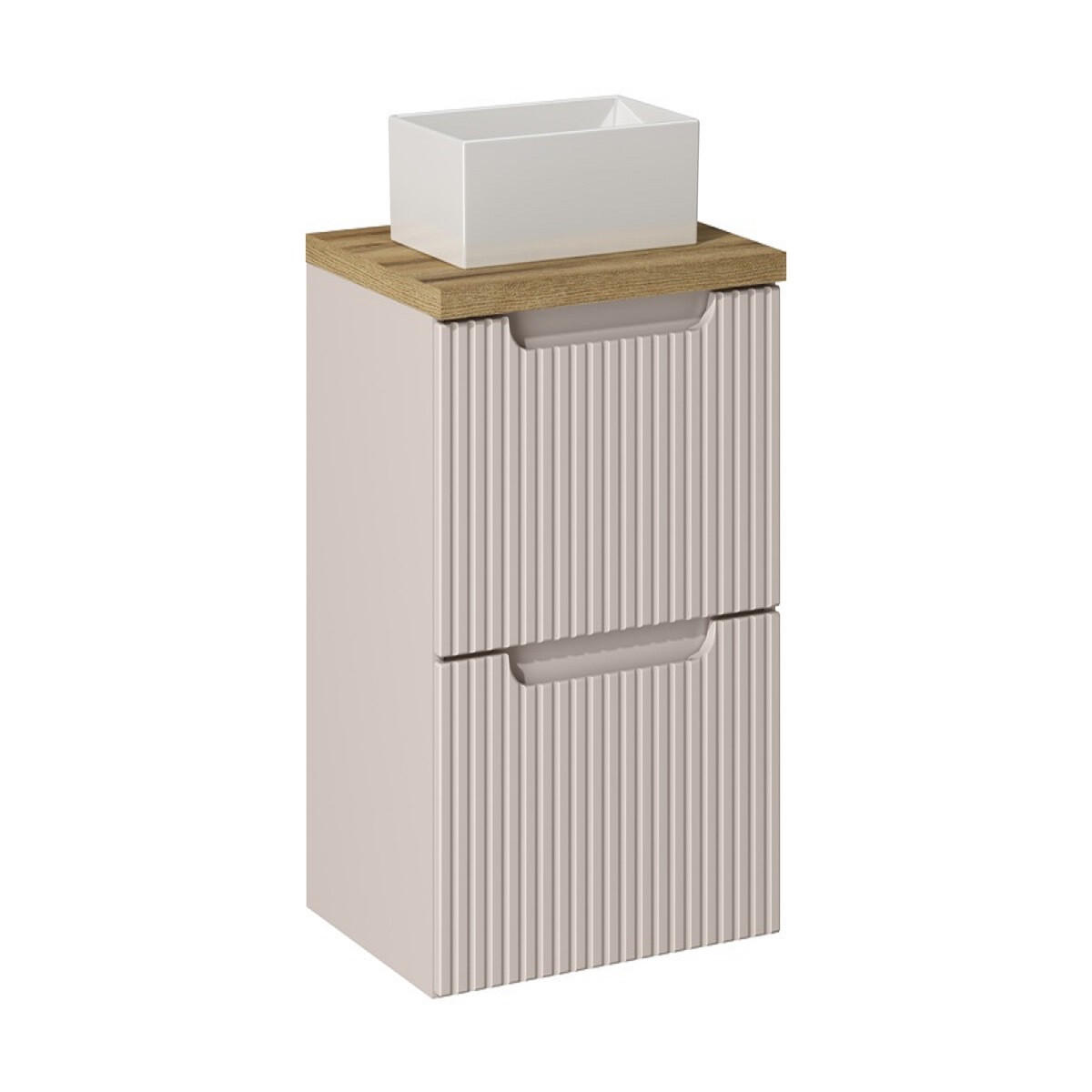 WASCHTISCHKOMBI 50 cm 3 Teile Nova Cashmere N BM163 in Kaschmir/ Evoke Eiche - Kaschmir/Eiche Artisan, Holz (50/57/40cm)