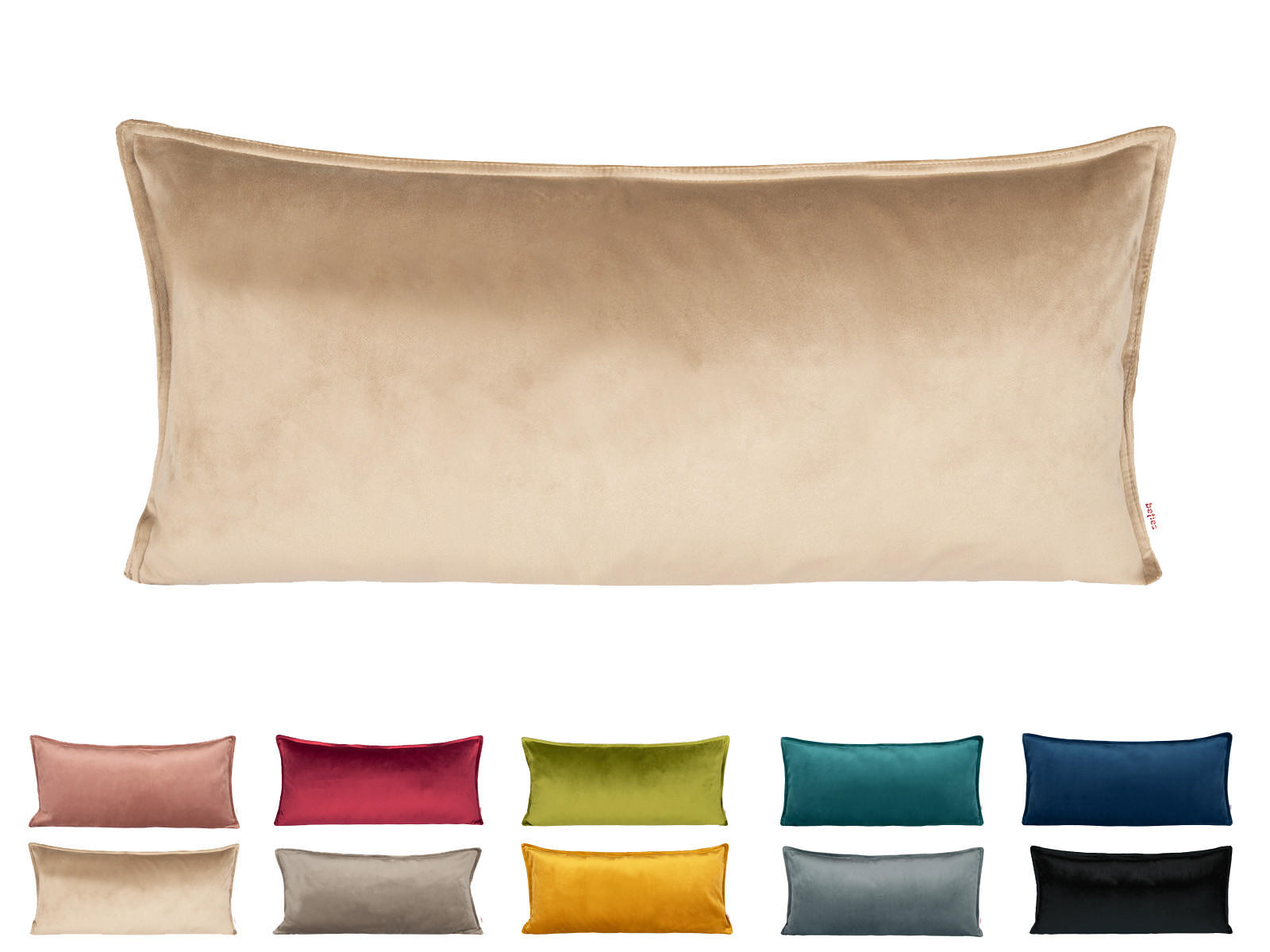 KISSENHÜLLE Samt&Sonders braun-beige 30/70 cm - Beige, Textil (30/70cm) - beties Heimtextil