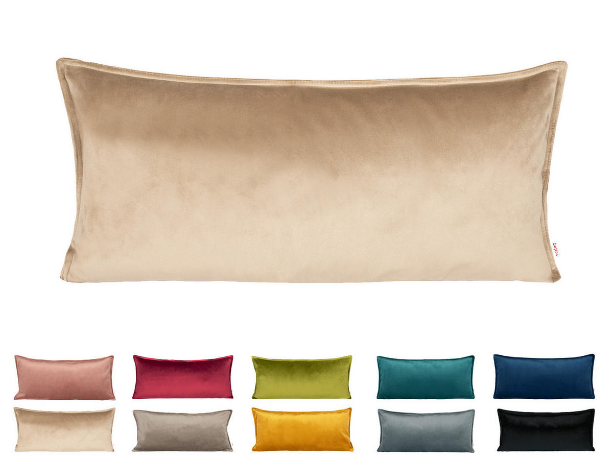 KISSENHÜLLE Samt&Sonders braun-beige 30/70 cm - Beige, Textil (30/70cm) - beties Heimtextil